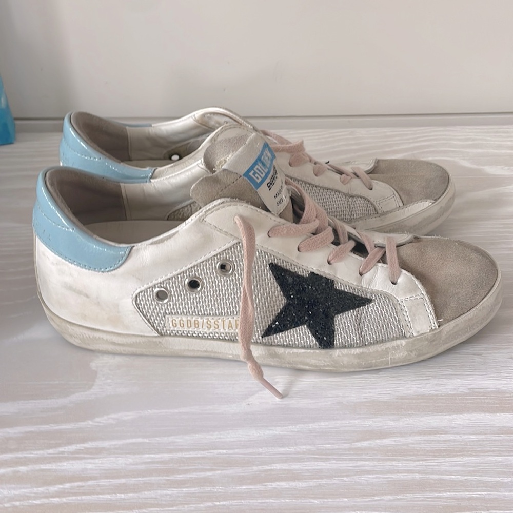 Women’s size 38 Golden Goose Superstar Low Top Sneakers.
